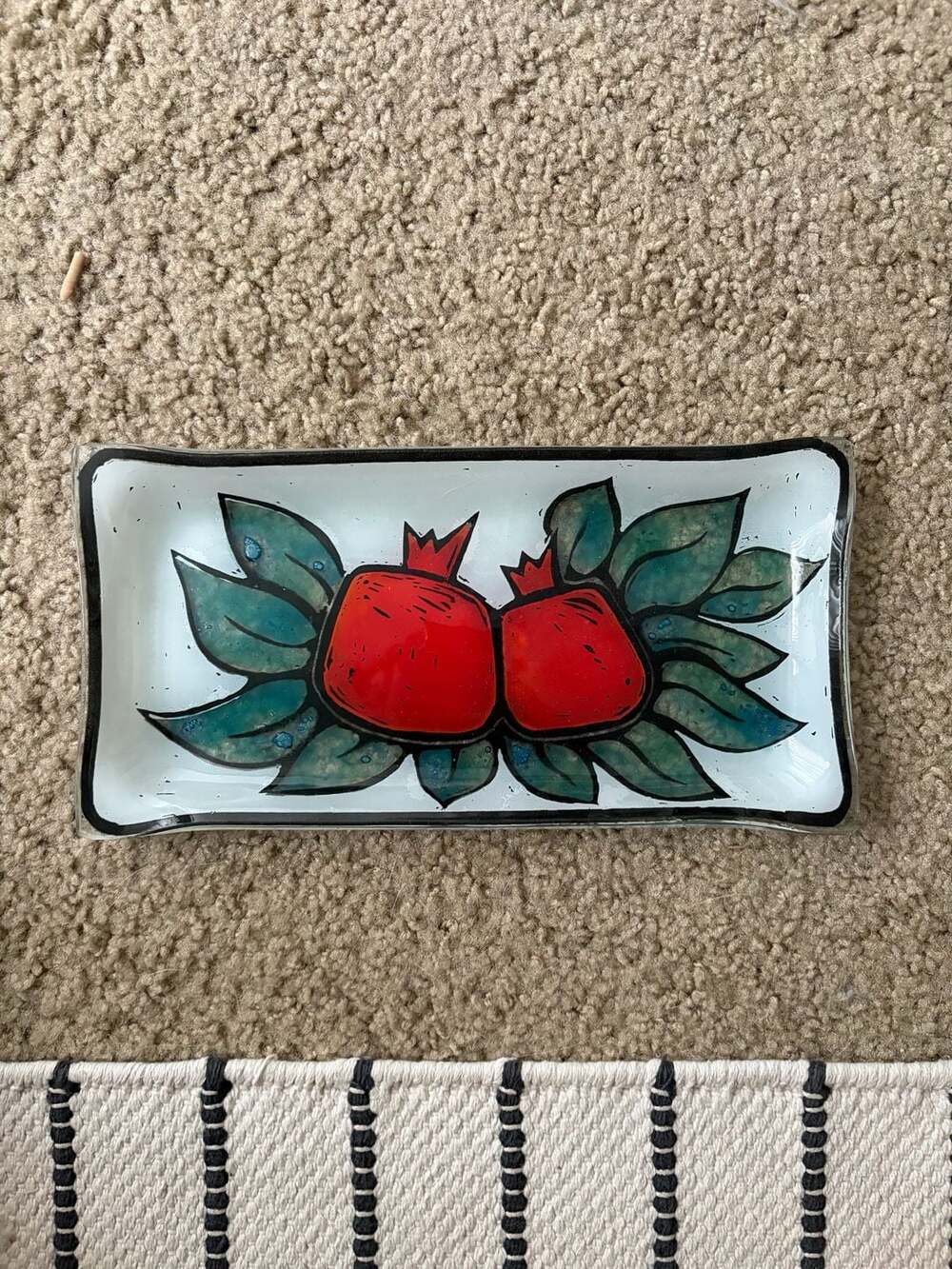 Andreas Meyer Fused Glass Pomegranate Tray